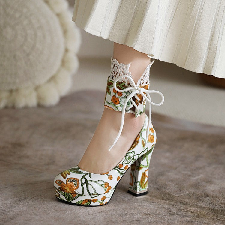 Chunky Heel Fashion Women's Shoes Spring And Autumn Single Shoes High Heels