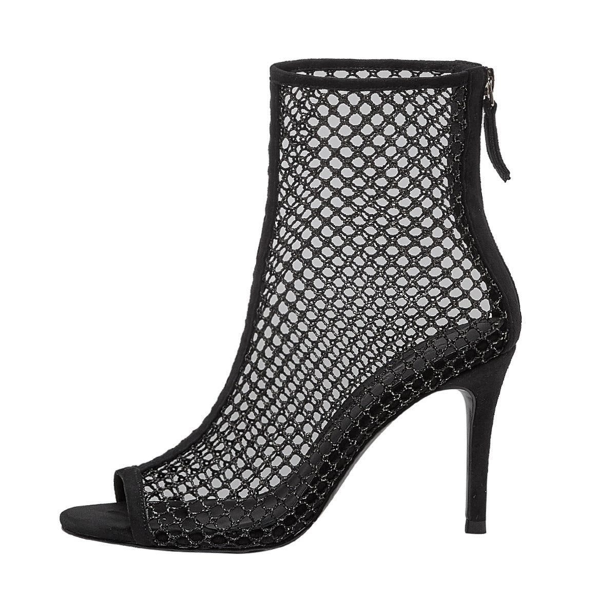 Summer New Mesh Hollow Zipper Stiletto Boots