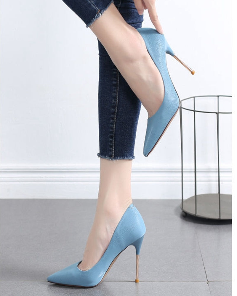 Metal Stiletto Heels For French Girls