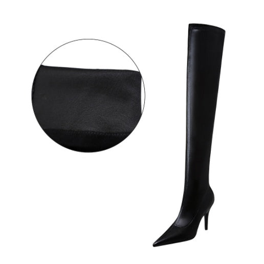 Skinny High-heeled Pointed Pedicure Stovepipe Over-the-knee Boots