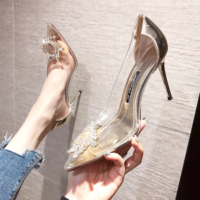 Transparent Bridesmaid Pointed Stiletto Heel