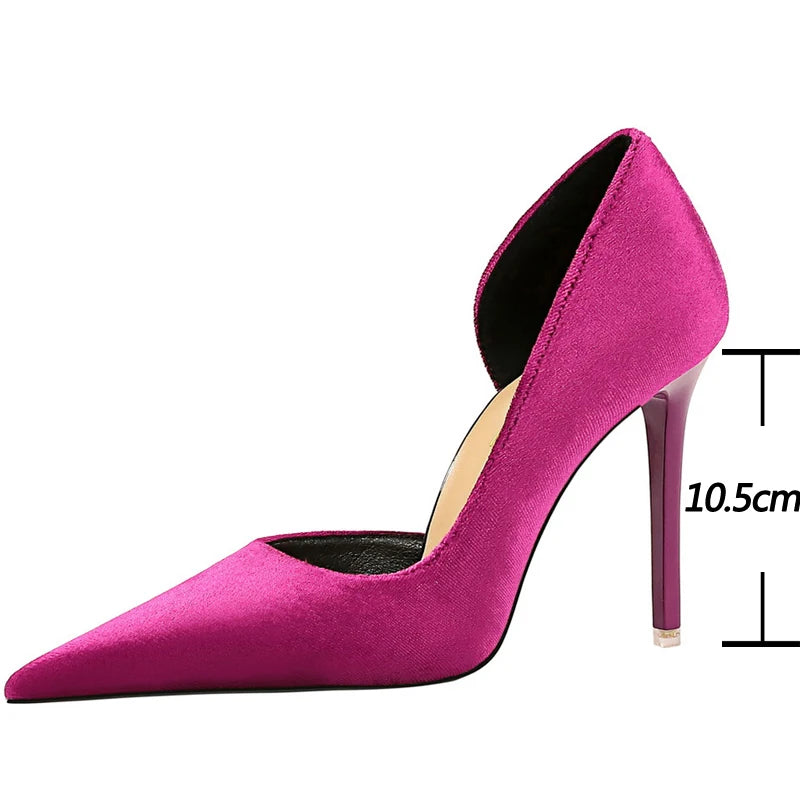 Shoes Purple Women Pumps Design Suede High Heels Sexy Party Shoes Stilettos Lady Heels Luxury Pumps Shoes